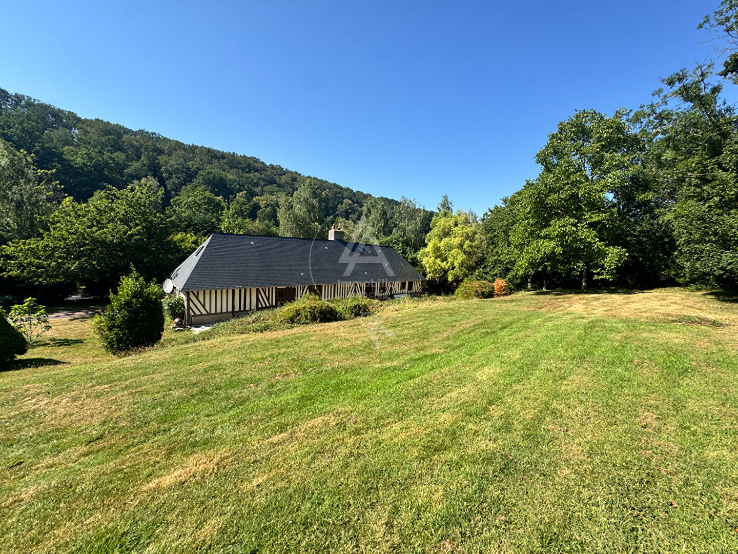 Maison avec grand terrain et bâtiment